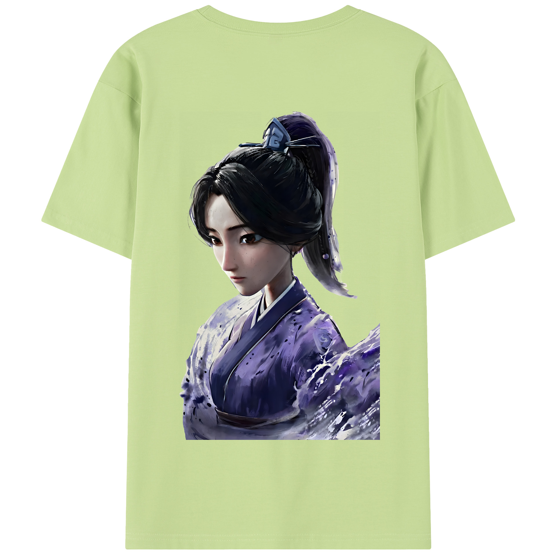（画像用） Ne Zha 2 ナタ 魔童の大暴れ 綿100％半袖Tシャツ（背面プリント）